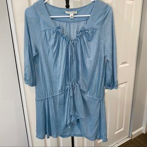 Banana republic s small tunic top blouse ruffle